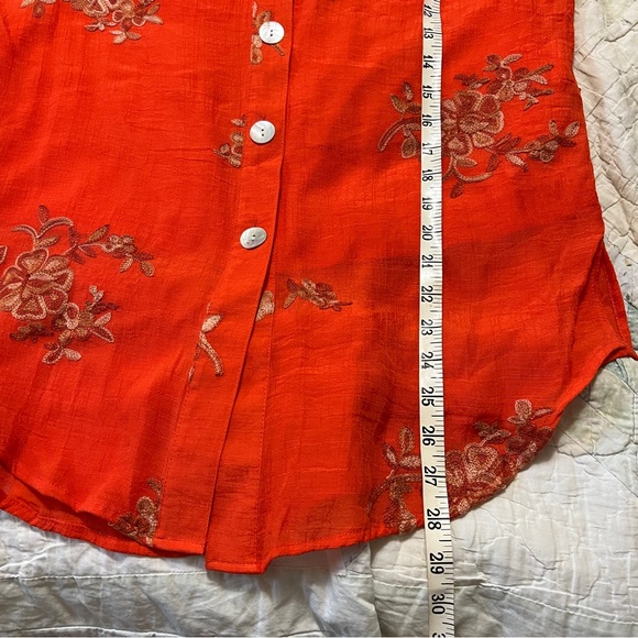 Fig & Flower Embroidered Blouse m - Picture 6 of 7